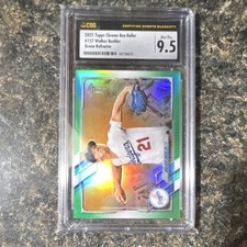 Topps Chrome Ben Baller 2021 Walker Buehler #157 Green /99 CSG 9.5 Dodgers