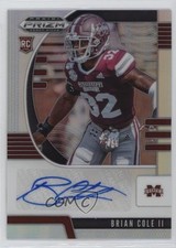 2020 Panini Prizm Draft Picks Rookies Silver Brian Cole II #254 Auto 0j15