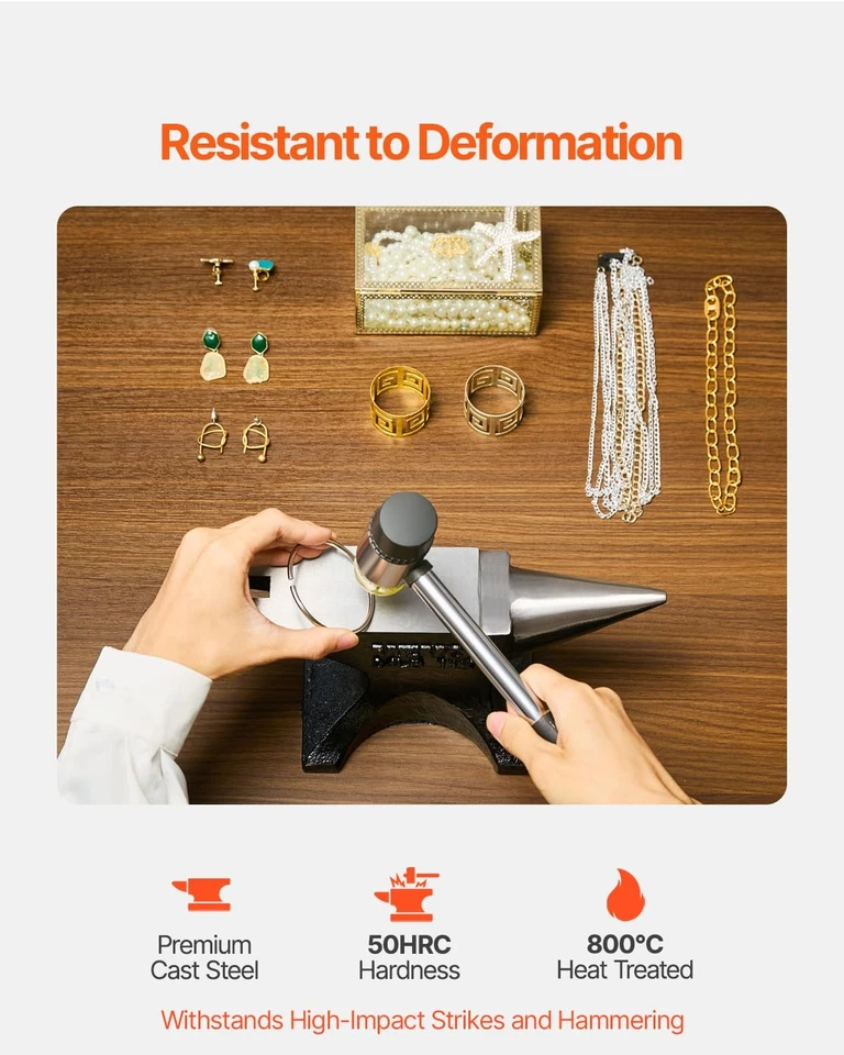 Yunque de herrero de acero fundido de 25 lb diseño de cuerno resistente y duradero para proyectos hágalo usted mismo Foto 2 de 4