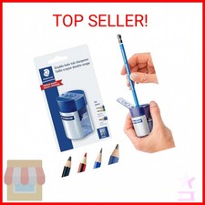 STAEDTLER Pencil Sharpener with 2 Holes - Dual Size Manual Sharpener for Standar