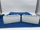 Vintage Anchor  Fire King White Milk Glass 7.5x3 Grapes & Leaves set of 2