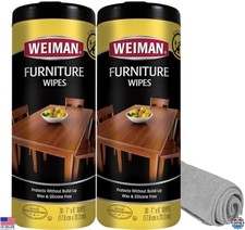 Wood Polish Cleaning Wipes 2 Pack, Protects Furniture from Stains  Watermarks