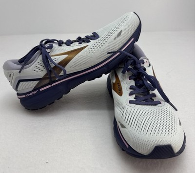 Brooks Ghost 15 Shoes Womens Size 10 Purple White Neutral Cushion Running