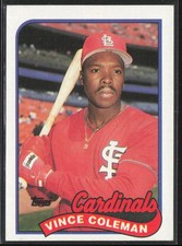 1989 Topps Vince Coleman St. Louis Cardinals #90