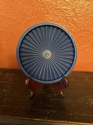 6-1/2'' Blue TUPPERWARE Servalier Replacement Lid #808-13 Navy Blue