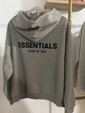 Mens Essentials Hoodie Authentic Outdoor Sweatshirt - Dark Oatmeal All Sizes NEW