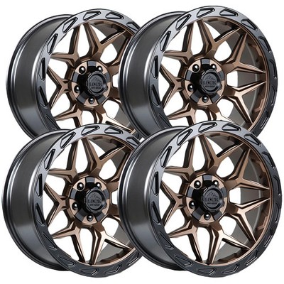 (Set of 4) Lock Off-Road Matrix 20x9 6x135/6x5.5'' +0mm Bronze Wheels Rims