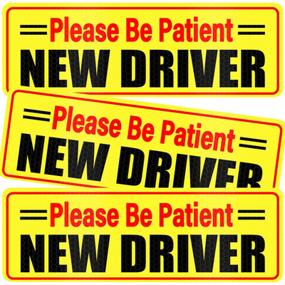 New Driver Magnet for Car, 3Pcs Magnetic Reflective Novice Driver Stickers, C...