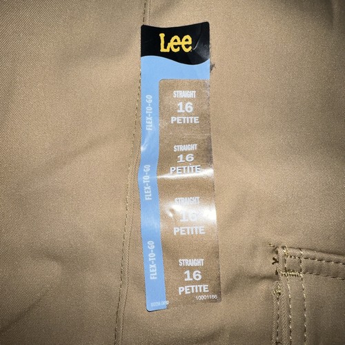 Lee’s Pants, Women’s, Flex To Go, Dark Khaki, Tan, Cargo, 16Petite, NWT - Picture 2 of 3