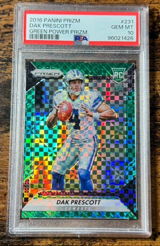 2016 Prizm Dak Prescott Green Power #28/49 RC Rookie PSA 10