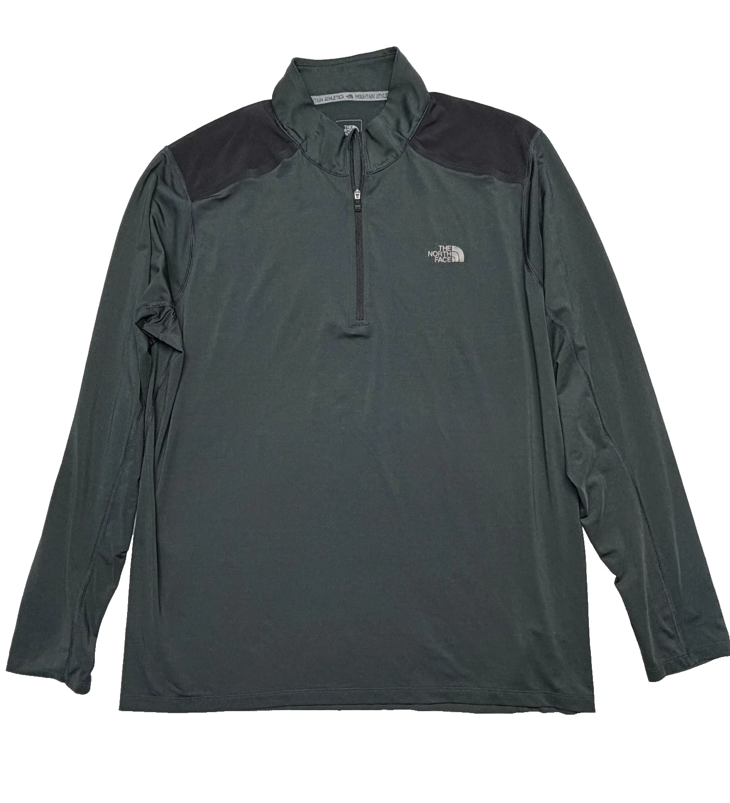 The North Face Men's XL Black ¼ Zip Pullover Shirt Gray Performance FlashDry