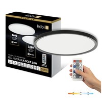 LED Deckenleuchte Nivera Circle 24W 3CCT IP54 Schwarz Sensor Kobi