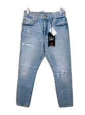 Levis 501 Jeans Size 27 x 28 Skinny Button Fly Blue Denim Big E Premium NEW NWT 