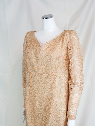 Used Large Pink Lace Dress Long Adult XL Performance Concert Recital - Picture 2 of 10