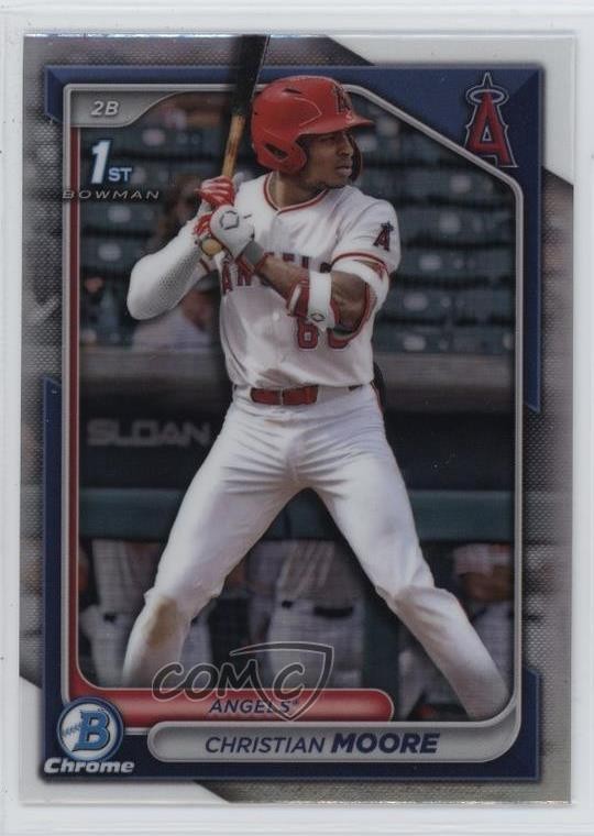 2024 Bowman Draft Chrome Refractor Christian Moore #BDC-13 1n6g