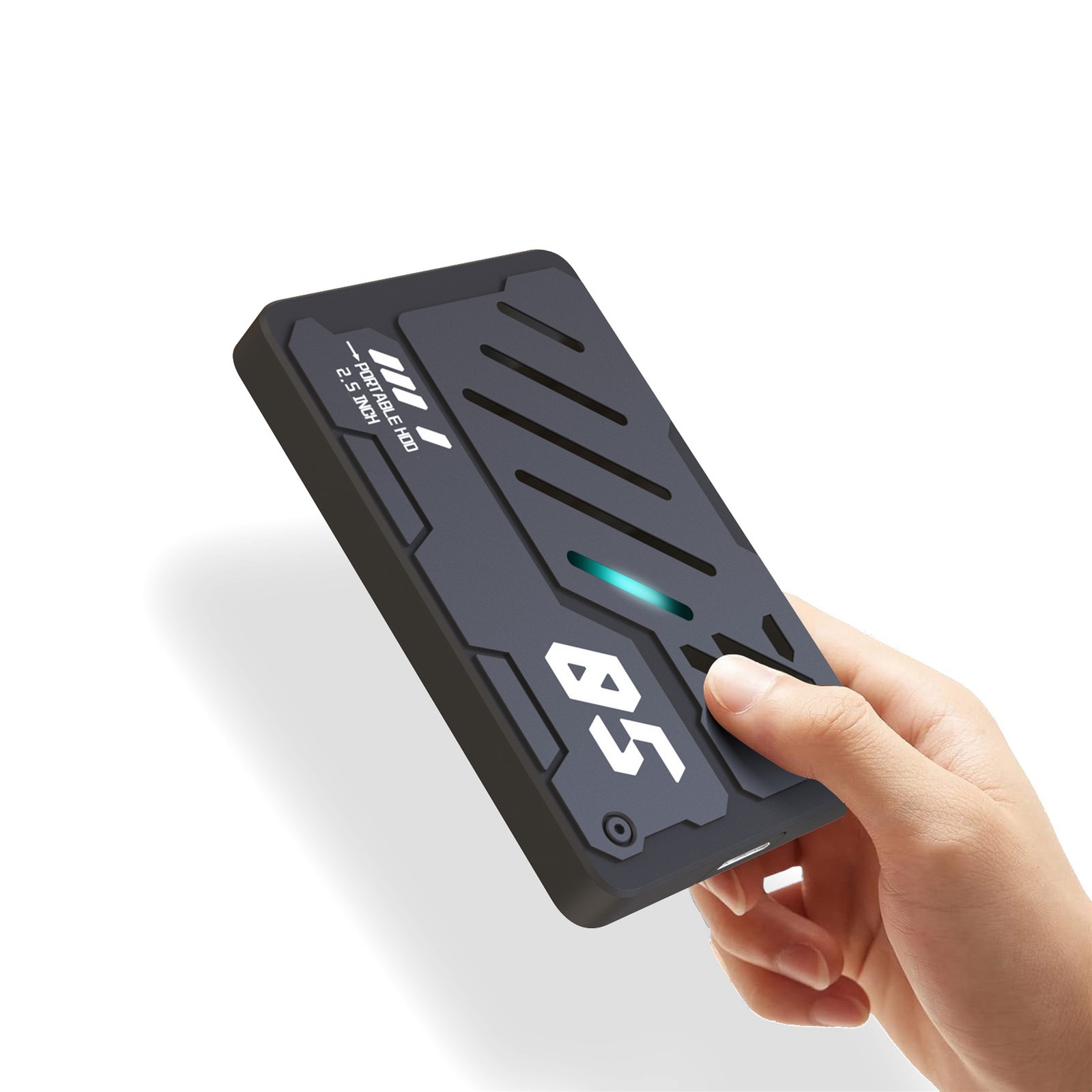1TB 2.5in USB3.0 Portable External Hard Drive With Breathing Light Mechanical
