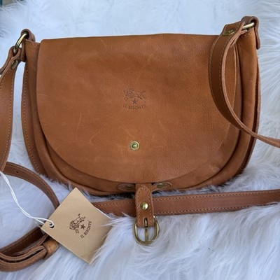  Il Bisonte Gaia Leather Crossbody Bag New Missing $450