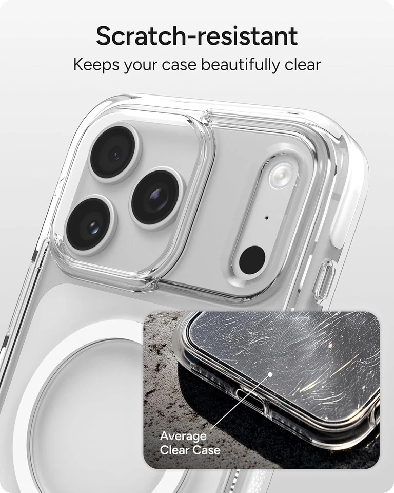 Funda a Presión ZAGG Santa Cruz con Pata de Cabra para iPhone 17 Pro Max - Transparente/Blanco Foto 2 de 3