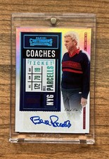 2020 Panini Contenders Coaches Ticket Autographs Platinum Bill Parcells 1/1