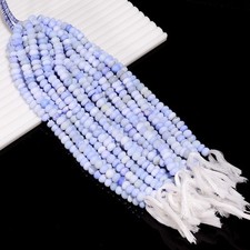 Blue Opal Gemstone Rondelle Shape Smooth Beads 7X7 8X8 mm Strand 8" UB-992