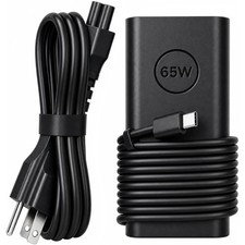 65W USB-C Laptop Replacement Ac Adapter Charger w/ Power Cord For Dell