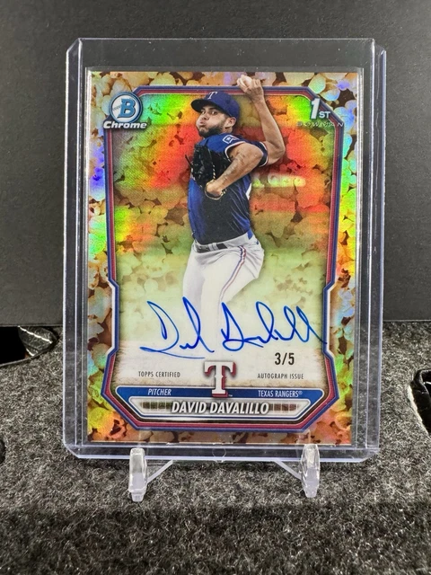 2026 Bowman David Davalillo Snack Pack 1st Popcorn Refractor Auto 3/5 #CPA-DDA