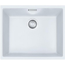 Image of Franke Sirius SID110-50PW 1.0 Bowl White Tectonite Undermount Kitchen Sink