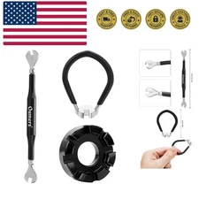 3 Pack of Bike Spoke Wrench Kit, Forged Steel Bike Rim Correct Tool Bicycle S...