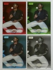 2025 Topps Stadium Club Eury Perez #131 - (4) Card Parallel Lot - Miami Marlins