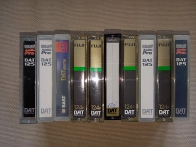10 DAT Kassetten, 120 Min. Digital Audio Tape, 1x benutzt