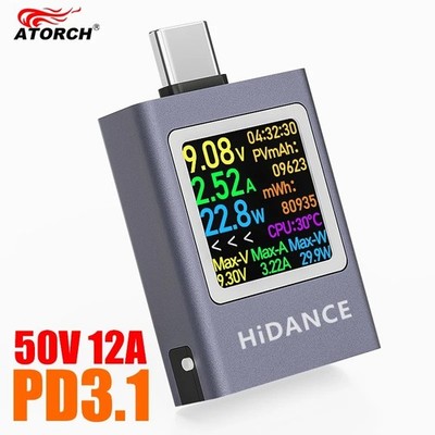 Typ-C USB Tester Voltmeter Strommesser Ladung Amperemeter Netzspannung Detektor