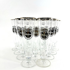 14x Warsteiner Pilstulpen 0,2 l | Biergl&auml;ser Goldrand Vintage Brauerei Logo Set