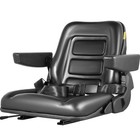 Universal Forklift Seat Pvc Tractor Seat Foldable W/ Seat Belt & Armrests