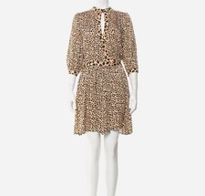 Abito Diane Von Furstenberg nuovo con etichette in seta taglia 6 cravatta in vita nuovo cocktail party