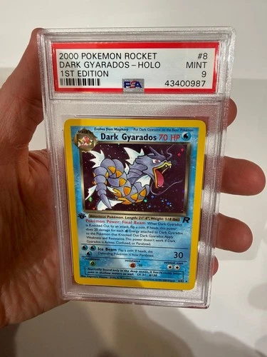 PSA 9 Pokemon Dark Gyarados Holo 1st Edition Ed Team Rocket 2000 #8