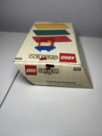 LEGO System Set 629 Three Small Baseplates 4204 Red Green Yellow Nib New 8x16