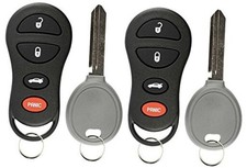 Keyless Entry Remote Fob Uncut Ignition Car Key Replacement for 2-Pack