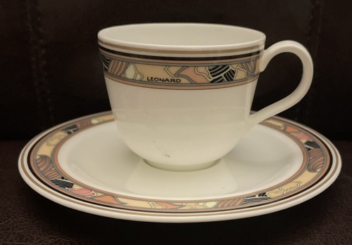 Set of 4 Espresso/Demitasse Hutschenreuther BROCADE Leonard Paris Cup & Saucers - Picture 8 of 14