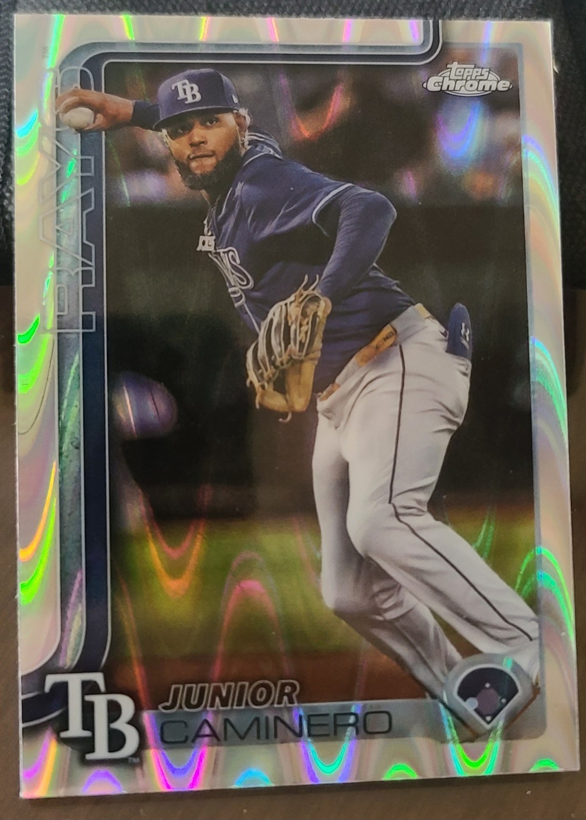 2025 Topps Chrome Update series - Junior Caminero #213 RayWave Refractor (RC)