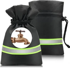 Outdoor Faucet Covers for Winter Freeze 2 Pack - 9 H x 5.9 W, Black 