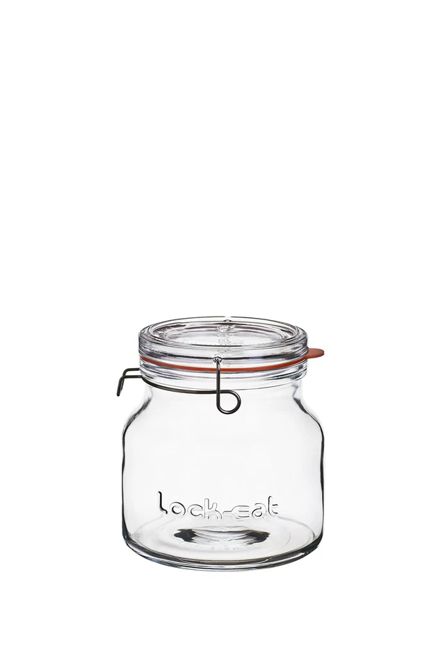 Luigi Bormioli Lock-Eat 3pc Jar Set (Set of 3) : Innovative Glass Lid, Easy t... - Image 2 of 4