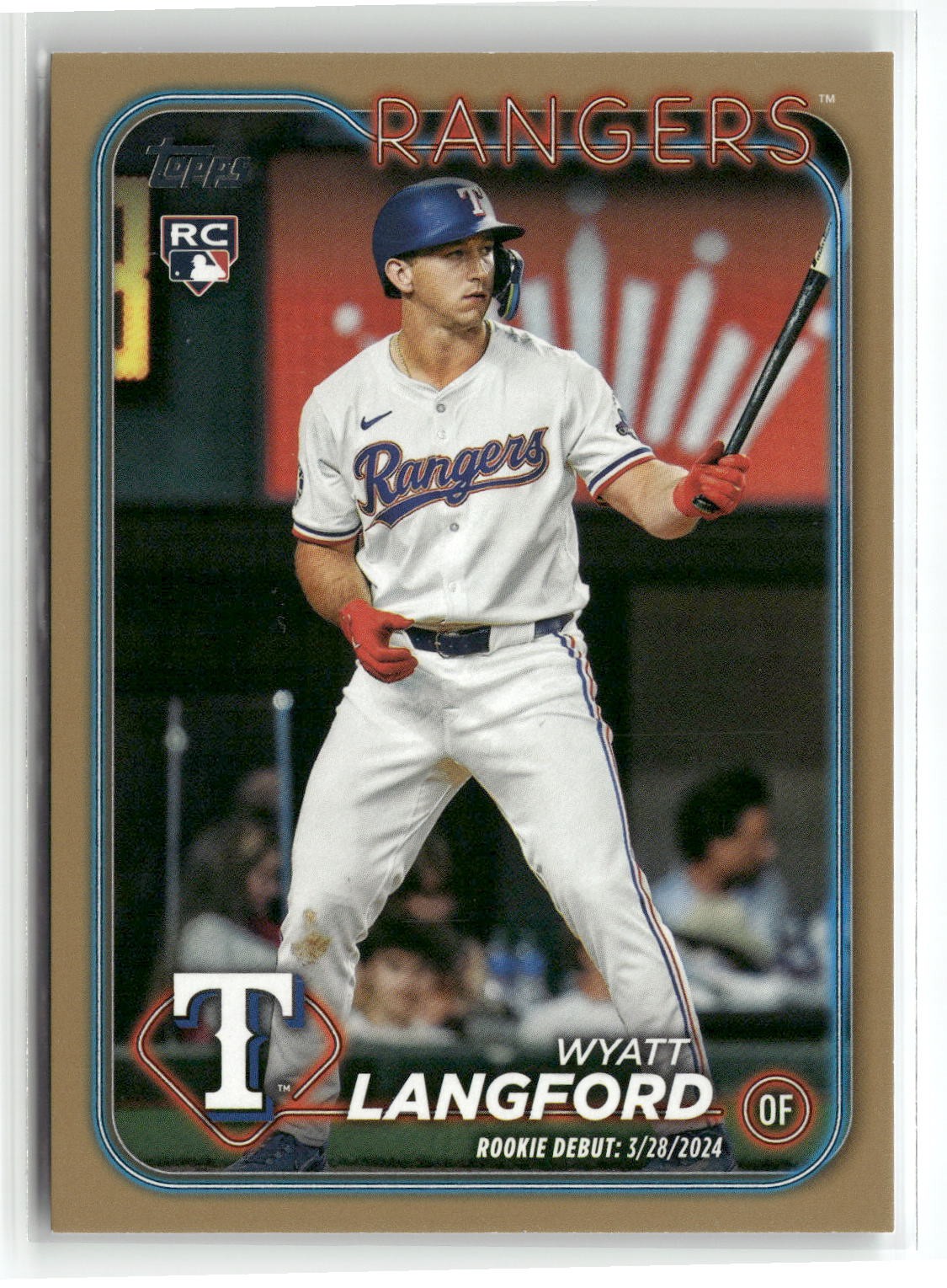 2024 Topps Update - Gold #US341 Wyatt Langford Texas Rangers
