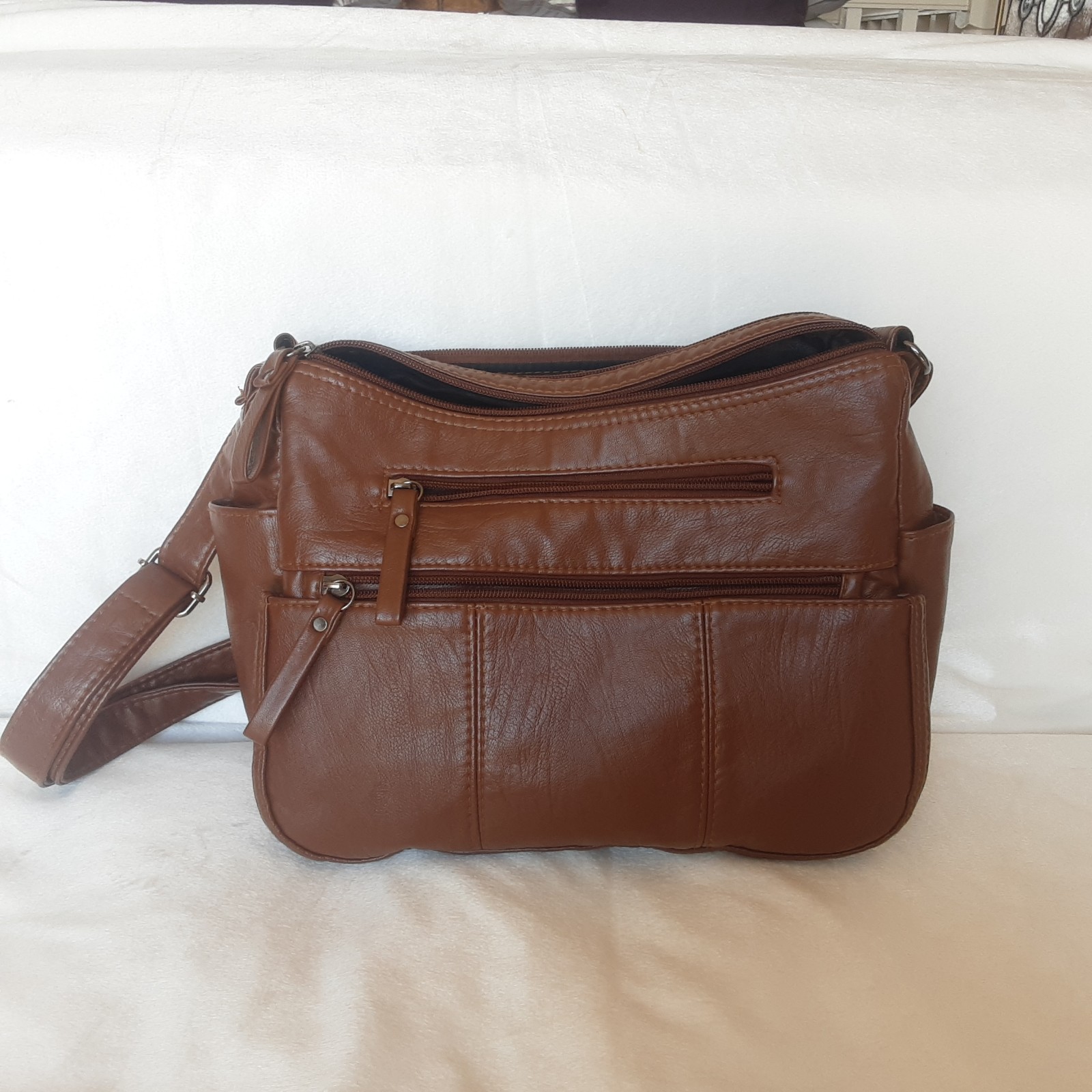 "Volganik Rock" Brown Soft PU Leather Shoulder Crossbody Pur