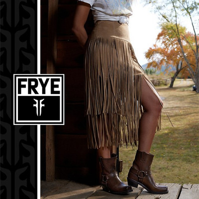 Frye Women's Harness 8R Oiled Leather Boots - Smoke   Size 8M - New in Box