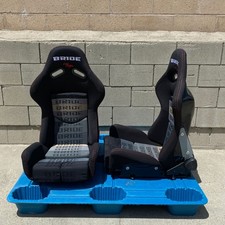 Bride Style Low Max Bucket Seats Pair Black Gradation Cloth Reclining W Sliders