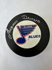 Jacques Demers Signed St Louis Blues Puck Autograph Den $1 Combd Ship