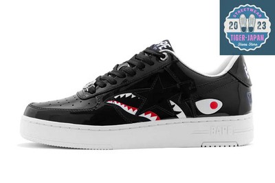 A BATHING APE BAPE STA #3 1M30 191 303 Black Men Unisex Leather Shoes