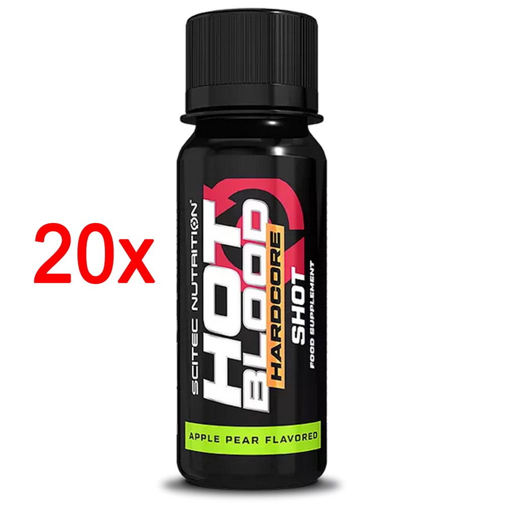 1825 EURl Scitec Nutrition Hot Blood Hardcore Shot 20 x 60ml Flasche Kiste 4990₽