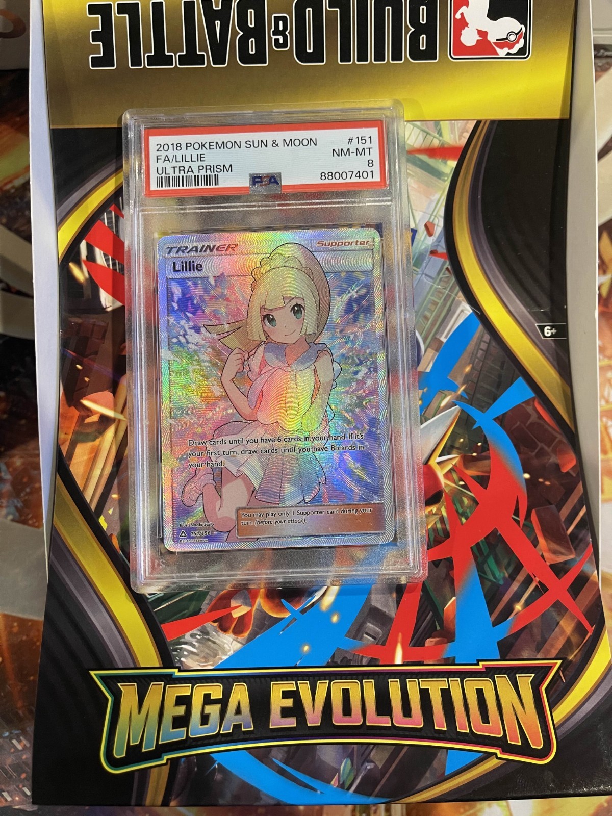 2018 POKEMON SUN & MOON ULTRA PRISM #151 FULL ART/LILLIE PSA 8