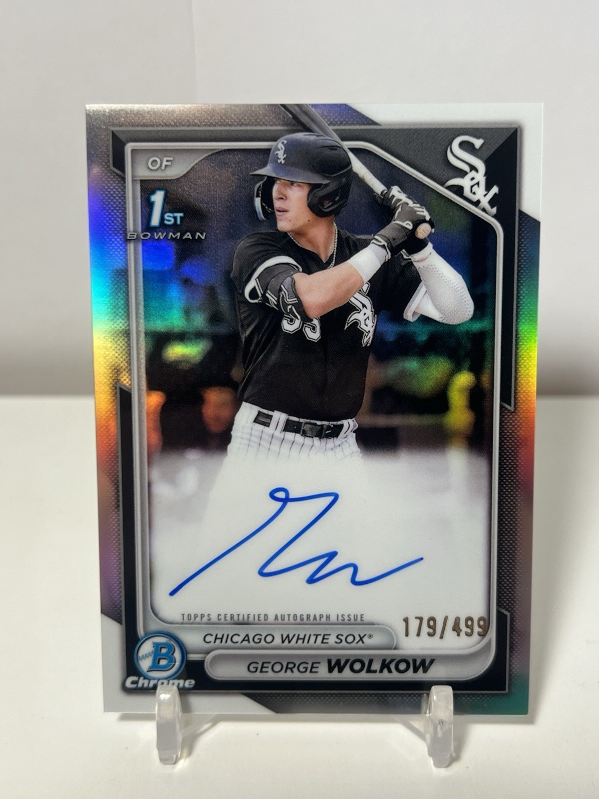 George Wolkow 2024 Bowman - 1st Chrome Prospect Auto Refractor /499